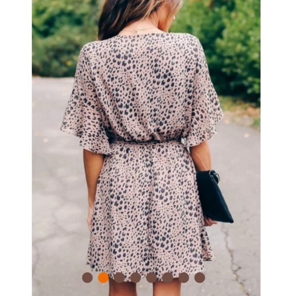 Gorgeous black-and-tan leopard print dresses NWT - Picture 2 of 8